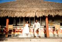 Did someone say Margaritas?  Portraits at a Cancun Bar after the Ceremony.  Shot by Blue Pictorial