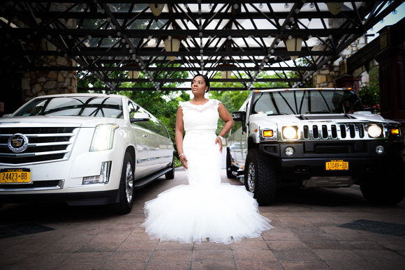 Limo wedding portraits by Blue Pictorial
