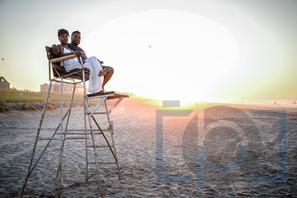 Couples early morning sunrise beach shoot by Blue Pictorial